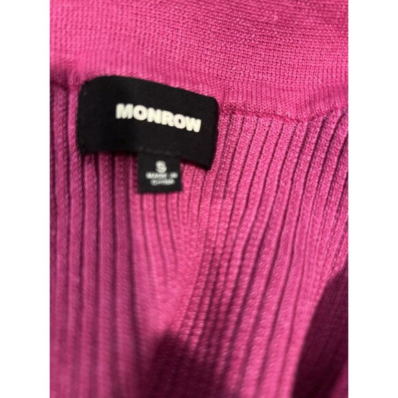 Monrow Magenta Ribbed Sweater Size Small - Picture 5 of 7